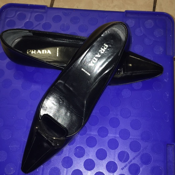 Prada Pointed Toe Flats tiny heel - Picture 3 of 6